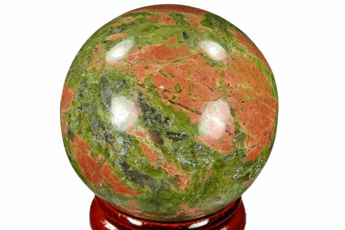 Polished Unakite Sphere - Canada #116120